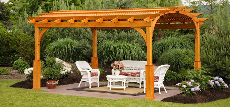 Cedar Wood Pergola Installation in San Fernando, CA